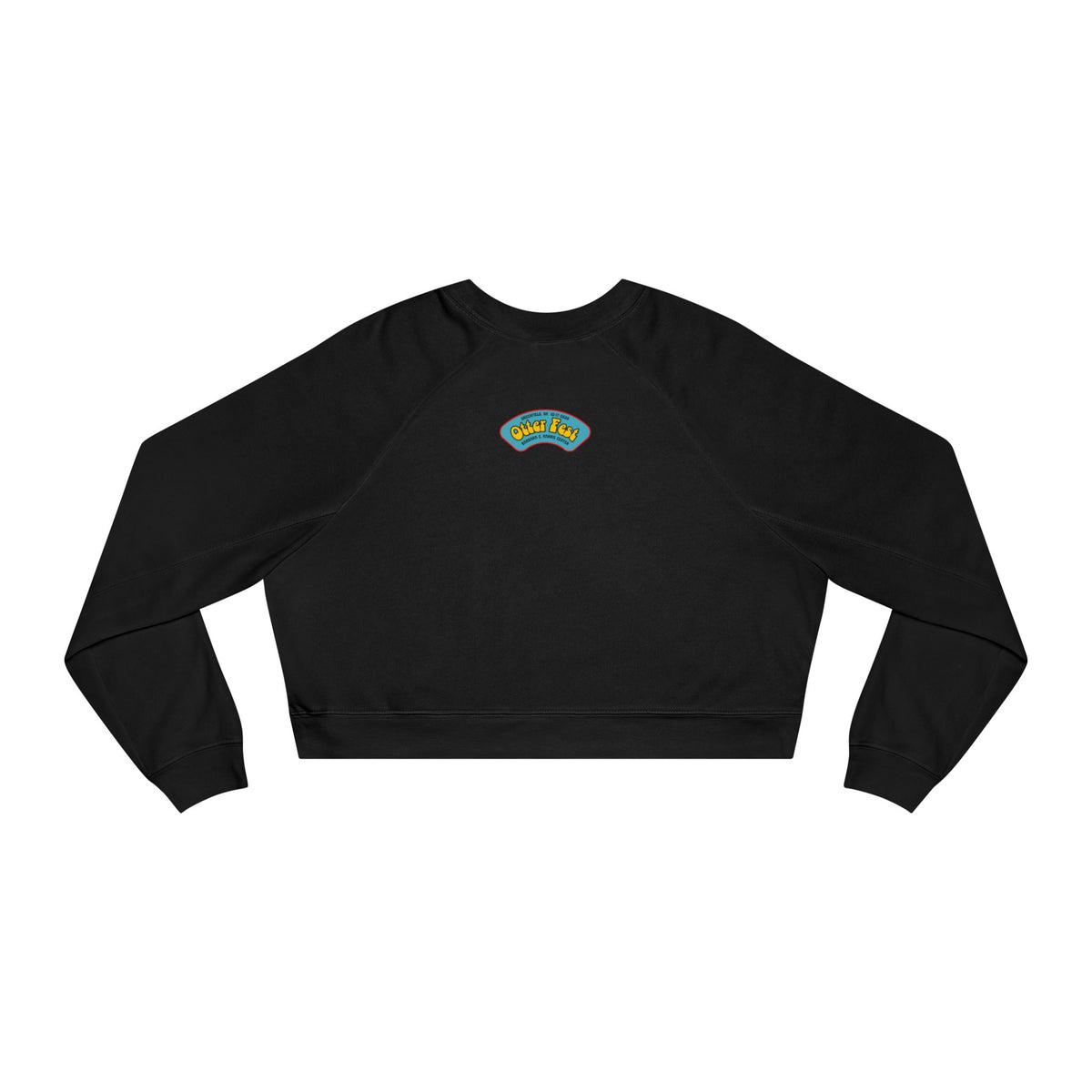 Otter Fest Picking' & Grinning Women's Cropped Banjo Sweatshirt | Musician Instrument Graphic