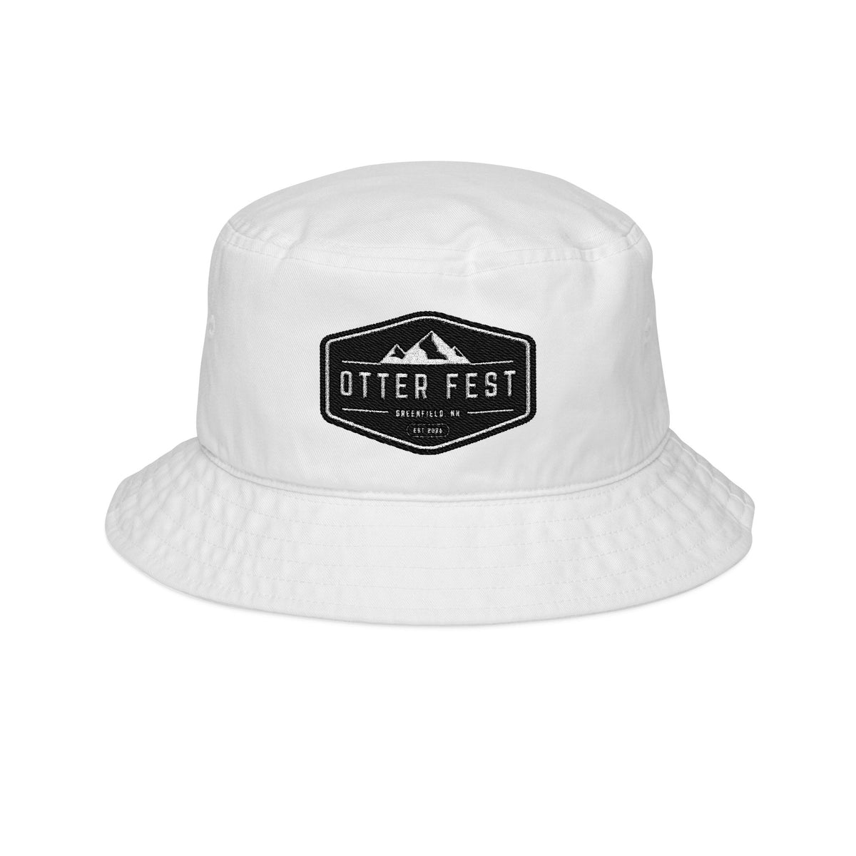 Otter Fest mountain patch bucket hat | Embroidered outdoor logo