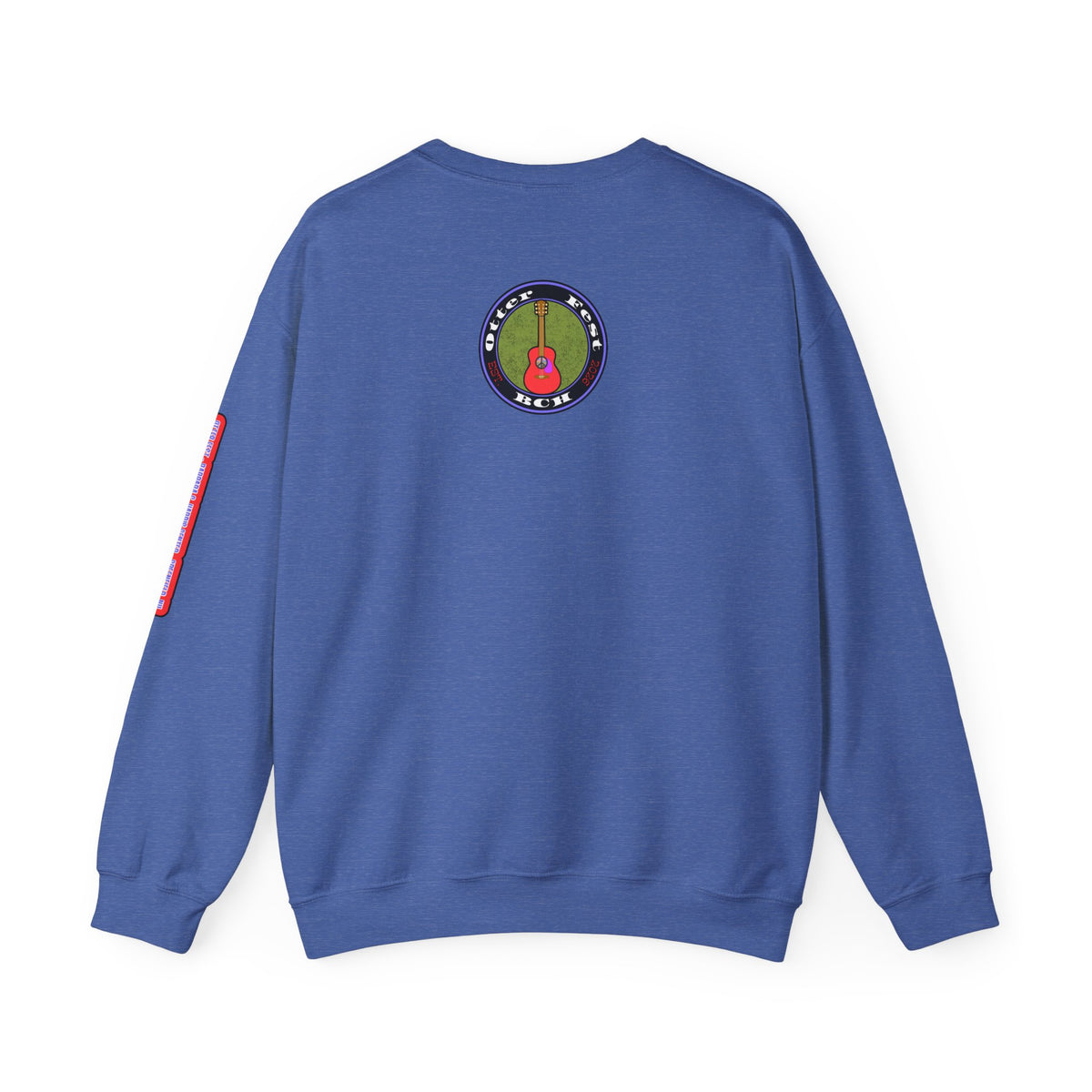 Acoustic Guitar Circle Logo Sweatshirt | Retro Folk Music Graphic
