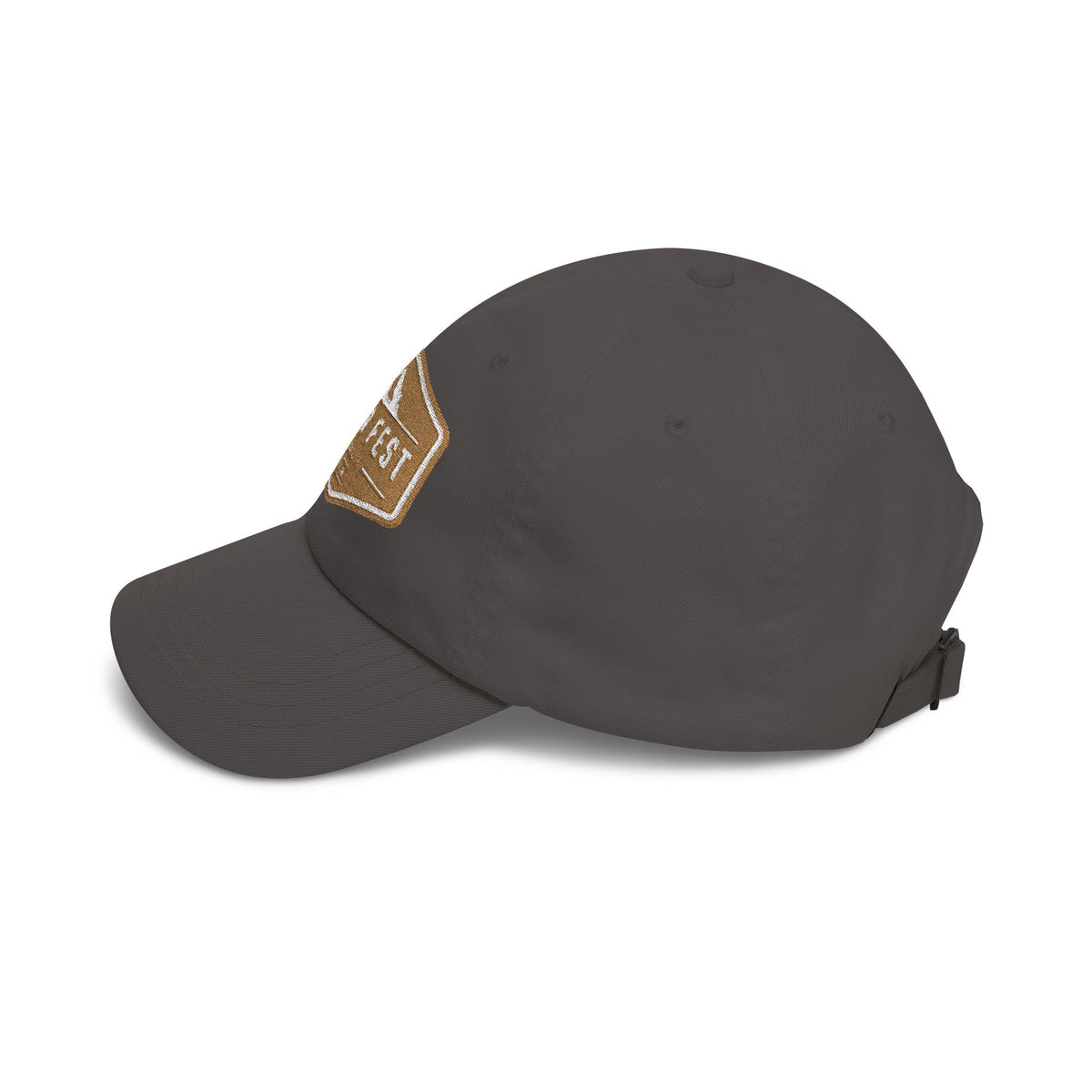 Otter Fest  Golden Mountain Badge Classic Dad Cap | outdoor logo hat