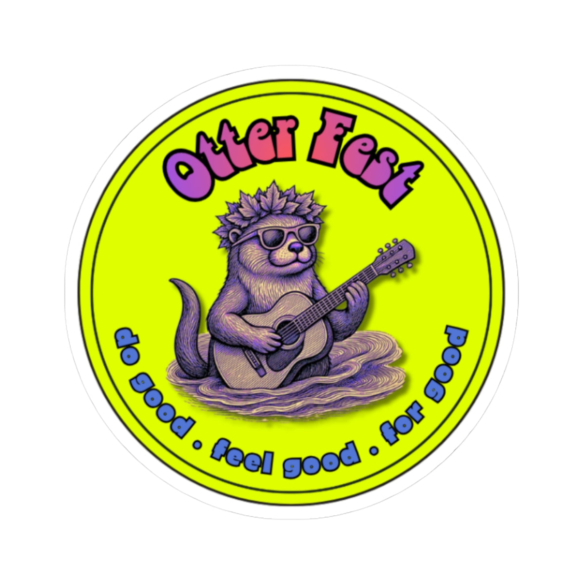 Otter Fest  Psychedelic Guitar Clem sticker | Otter Fest BCH Sticker Collection