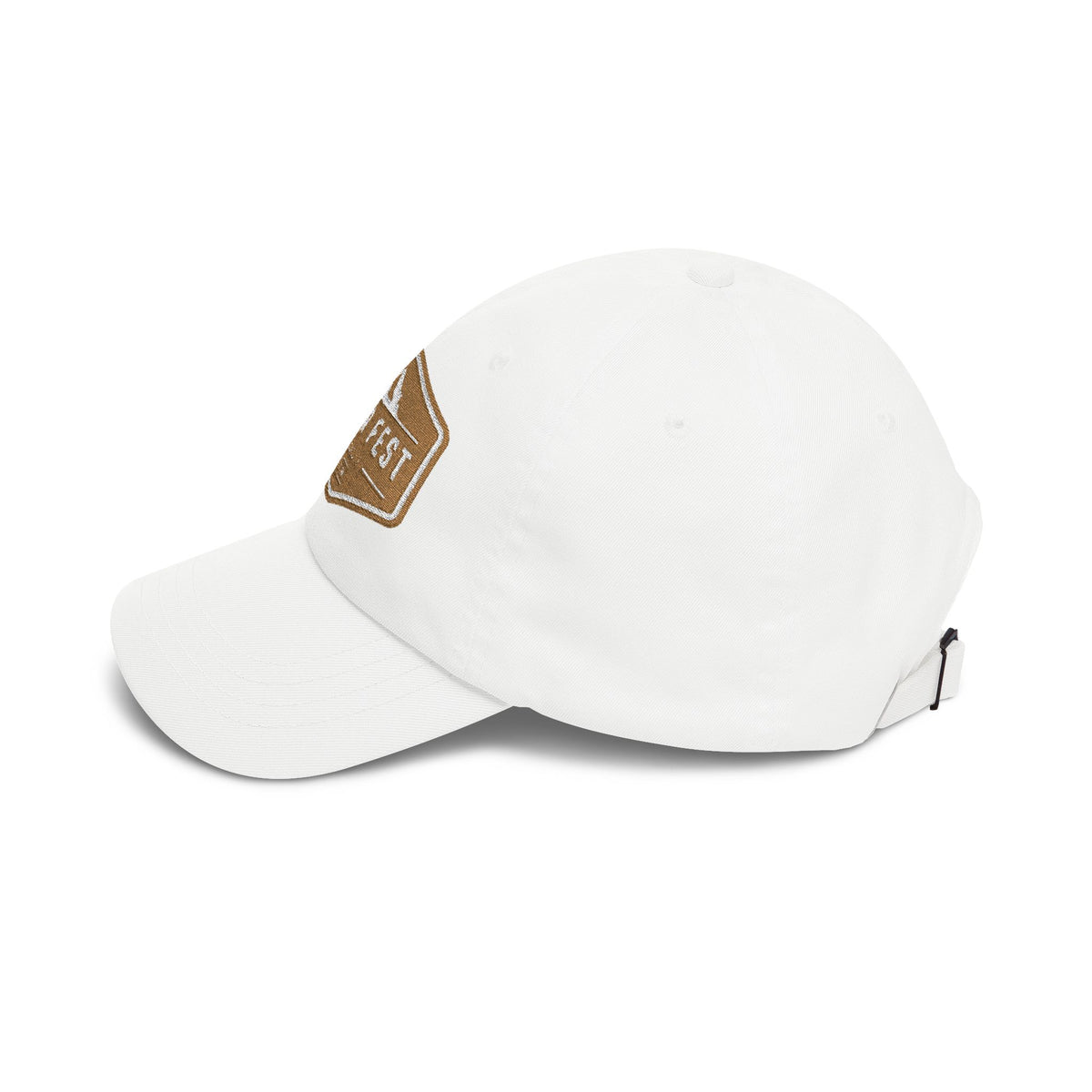 Otter Fest  Golden Mountain Badge Classic Dad Cap | outdoor logo hat