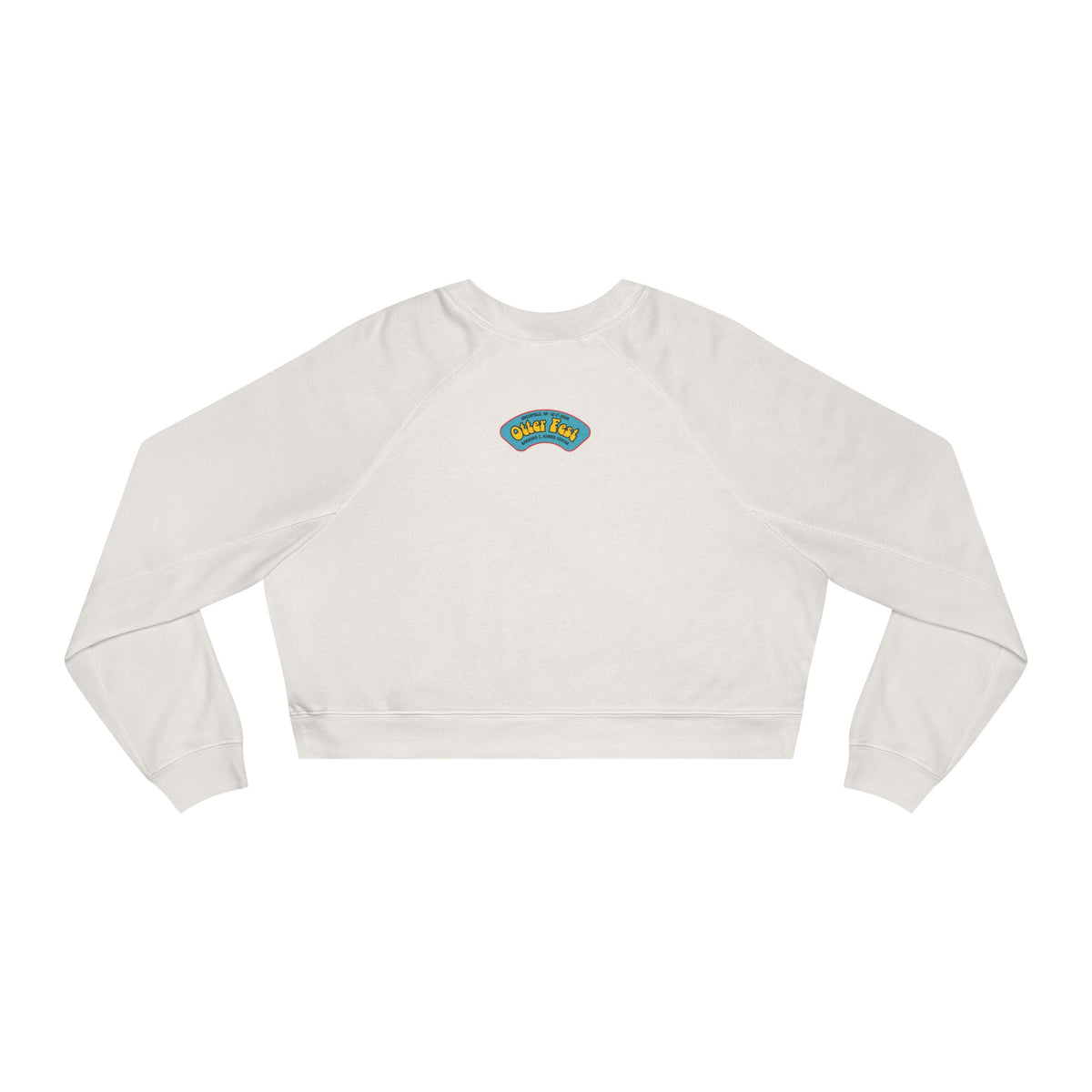 Otter Fest Picking' & Grinning Women's Cropped Banjo Sweatshirt | Musician Instrument Graphic