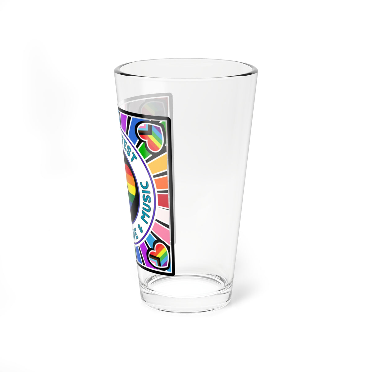 Otter Fest Pride Logo Mixing Glass | 16oz Pint Glass