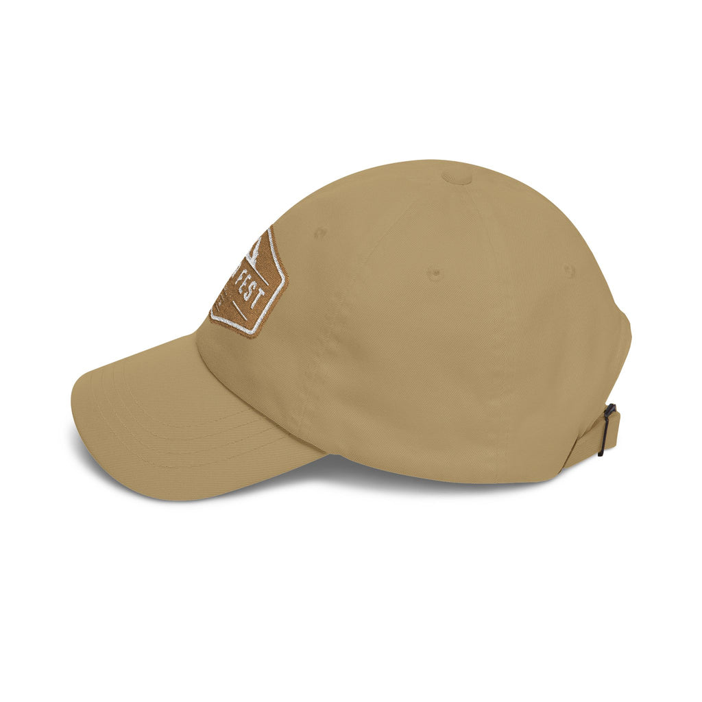 Otter Fest  Golden Mountain Badge Classic Dad Cap | outdoor logo hat
