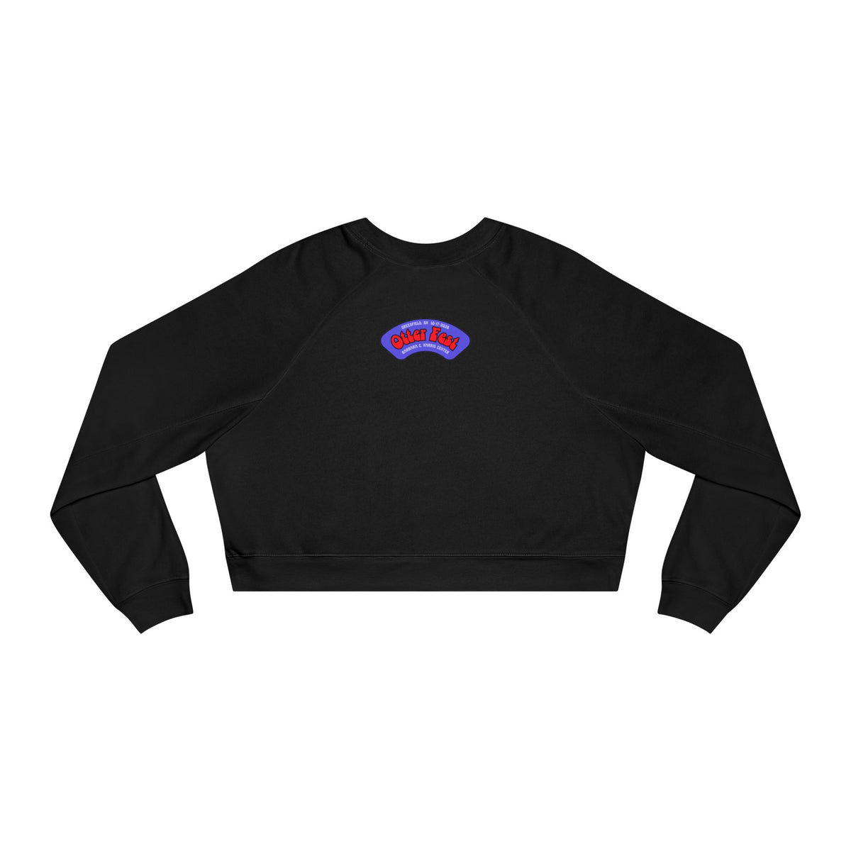 Otter Fest Acoustic Guitar Rose Patch circle design Cropped Pullover | Guitar music motif