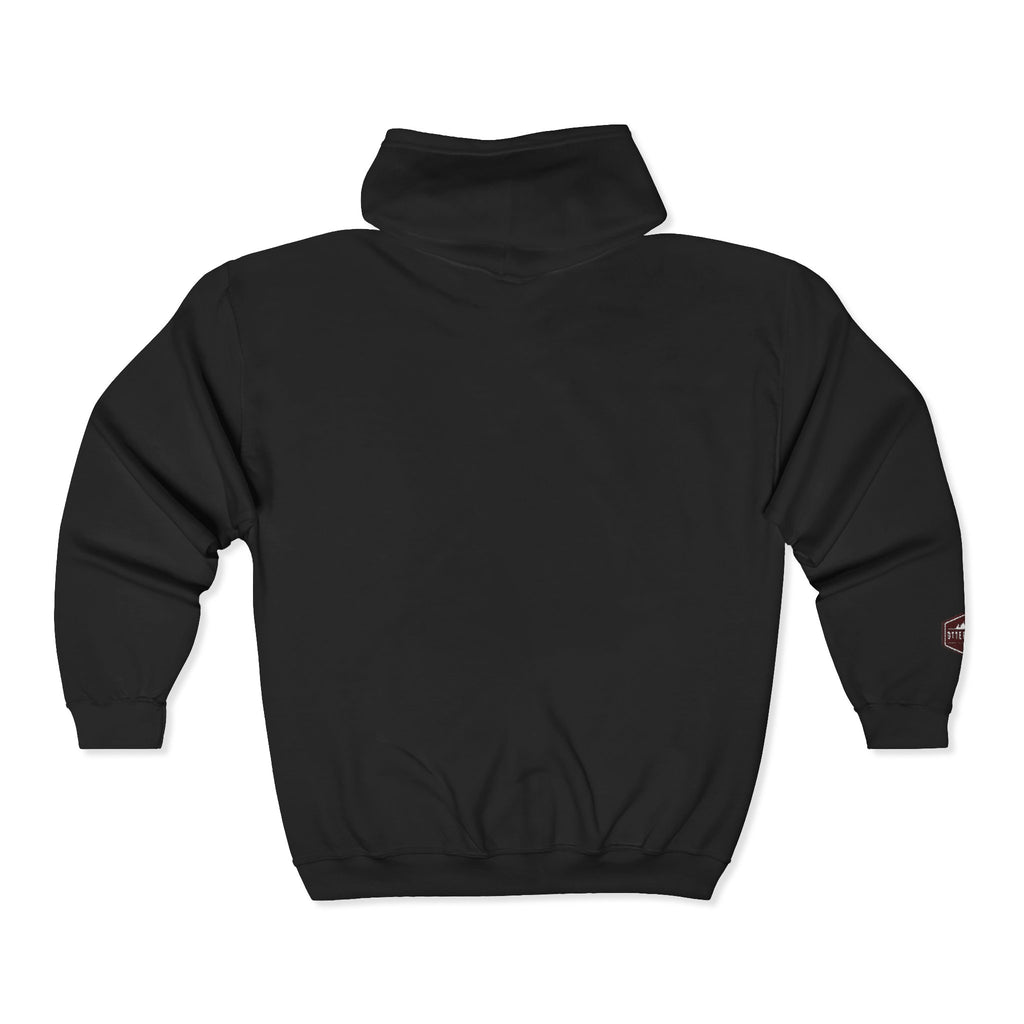 Otter Fest Shield Logo Zip Hoodie | White Full-Zip Sweatshirt