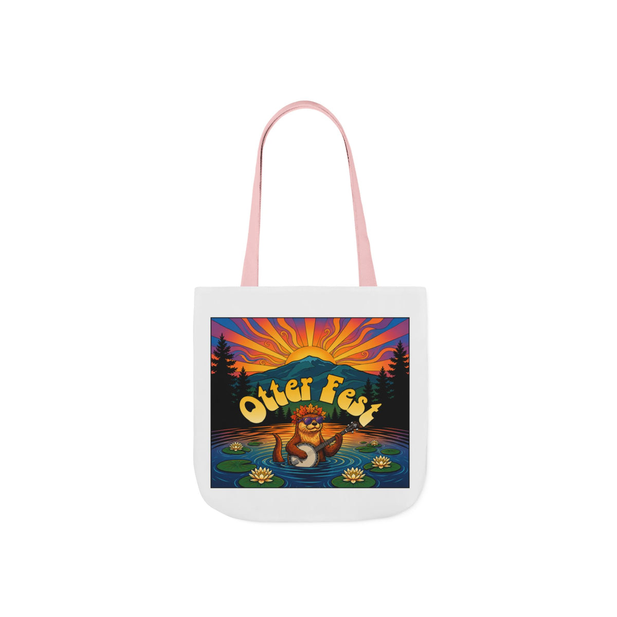 OTTER FEST Two sided print Poly-Canvas Tote Bag
