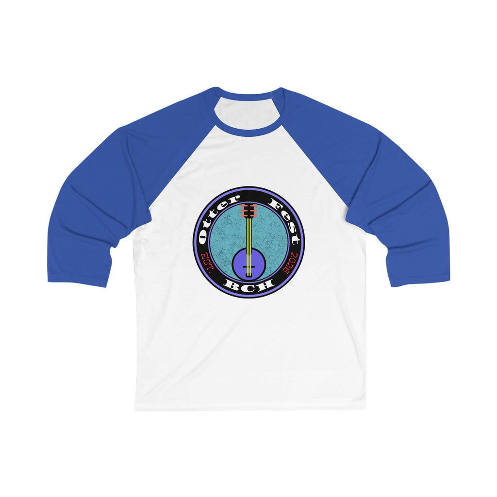 Otter Fest Banjo Circle Logo Baseball Tee | Otter Fest Bluegrass Stage