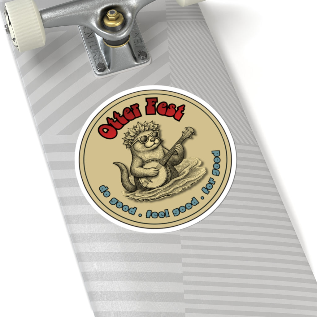 Khaki Banjo Sticker - Otter Fest BCH Sticker Collection!