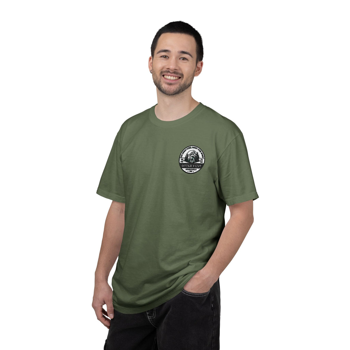 Otter Fest BCH Mountain Lake T-Shirt | Minimal Outdoor Emblem
