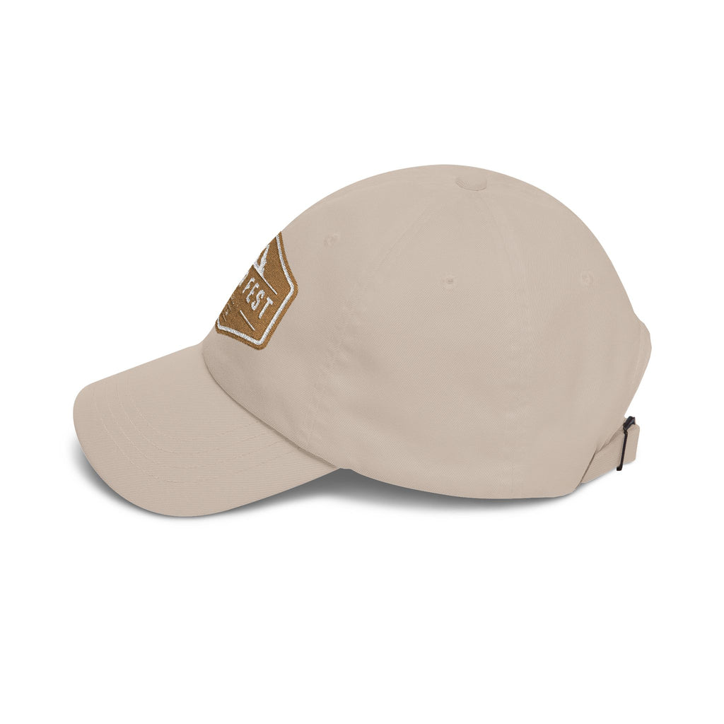Otter Fest  Golden Mountain Badge Classic Dad Cap | outdoor logo hat