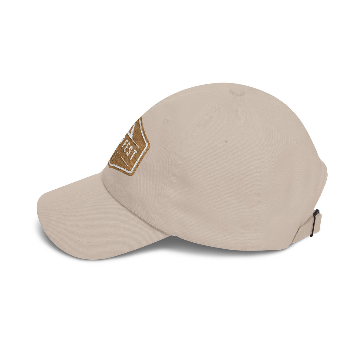 Otter Fest  Golden Mountain Badge Classic Dad Cap | outdoor logo hat