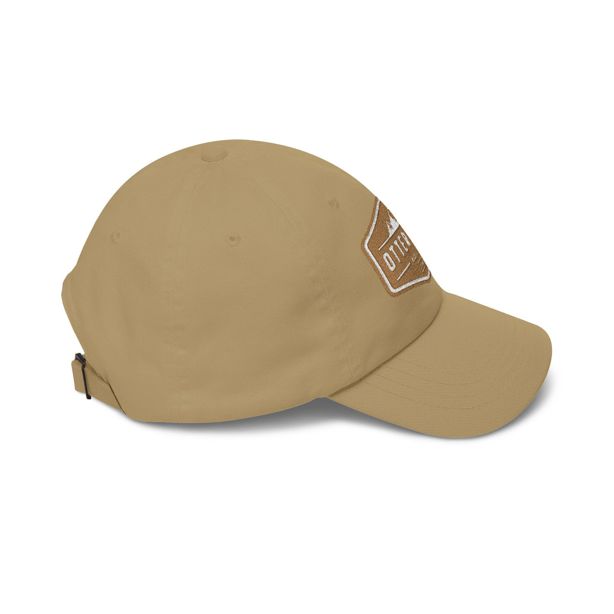 Otter Fest  Golden Mountain Badge Classic Dad Cap | outdoor logo hat
