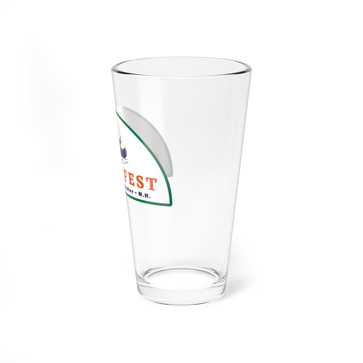 Otter Fest Canoe & Lake Logo Mixing Glass 16oz |  Pint Glass