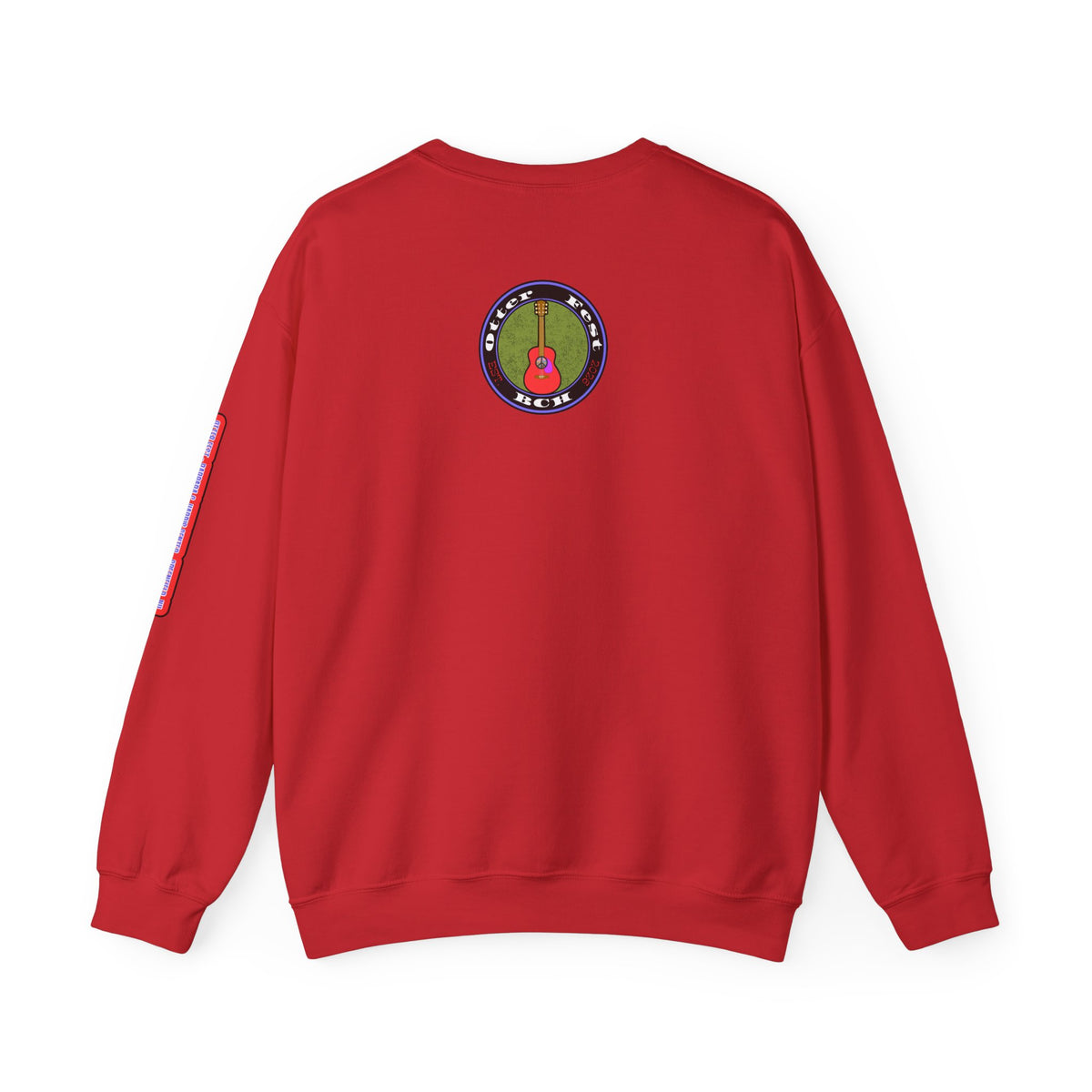 Acoustic Guitar Circle Logo Sweatshirt | Retro Folk Music Graphic