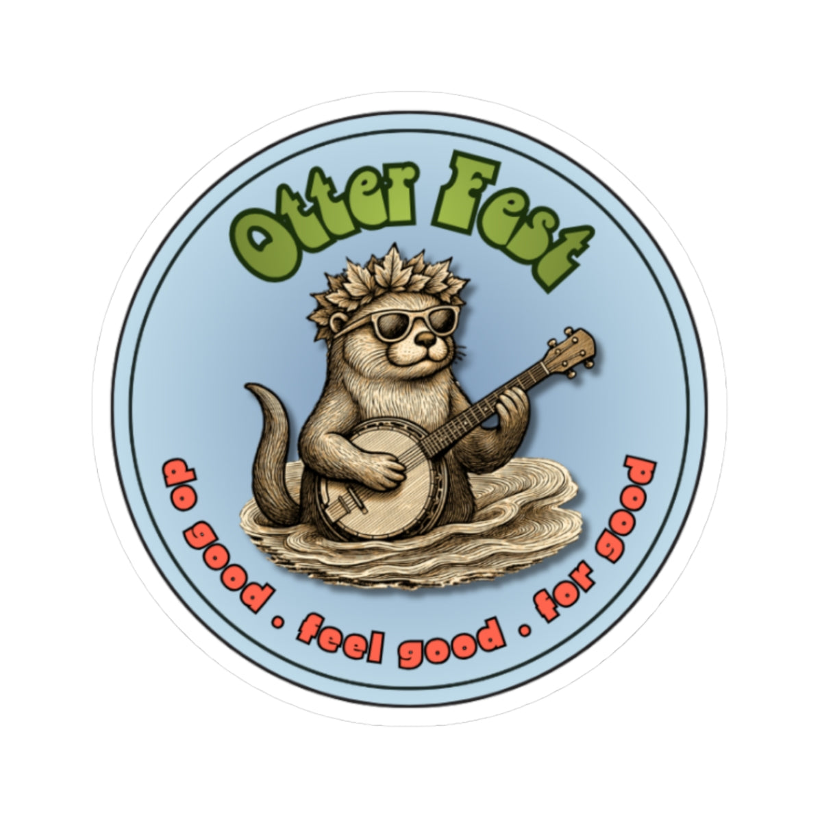 Otter Fest Blue Banjo Clem Sticker - Otter Fest BCH Sticker Collection!
