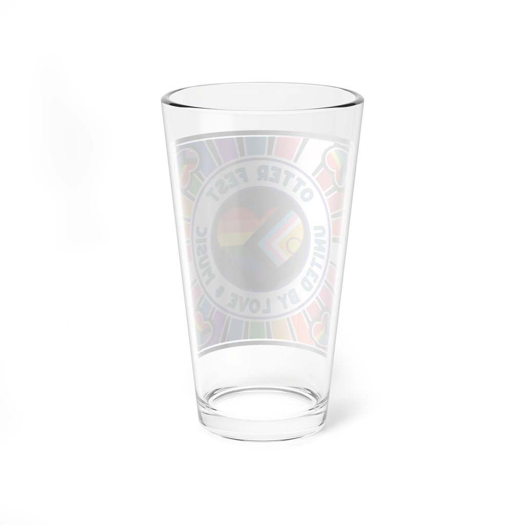 Otter Fest Pride Logo Mixing Glass | 16oz Pint Glass