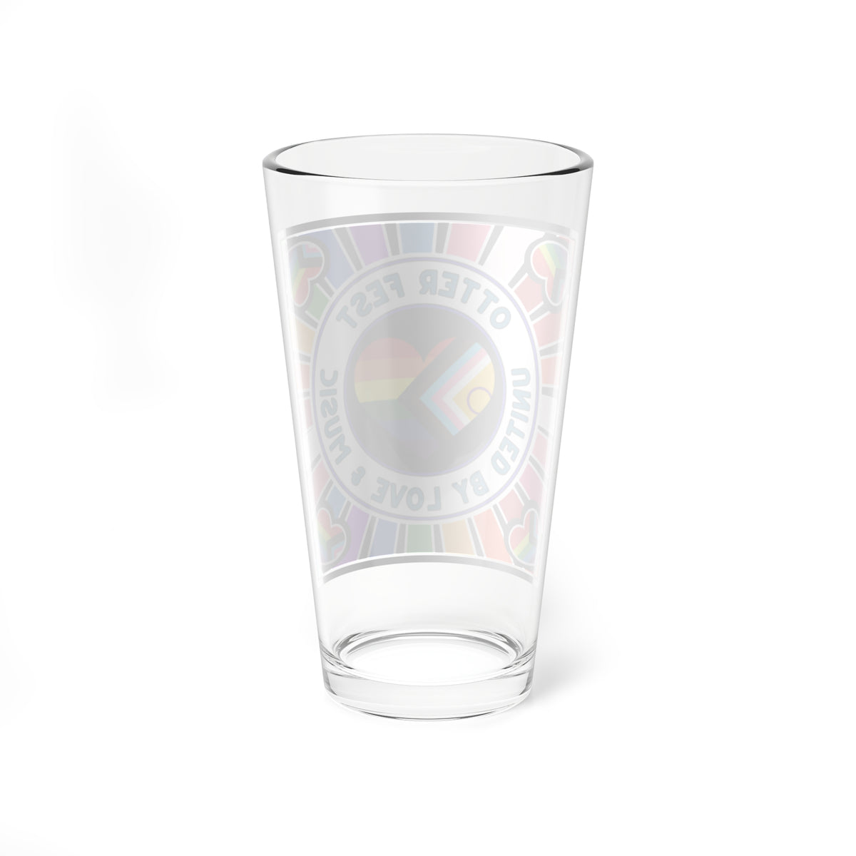 Otter Fest Pride Logo Mixing Glass | 16oz Pint Glass