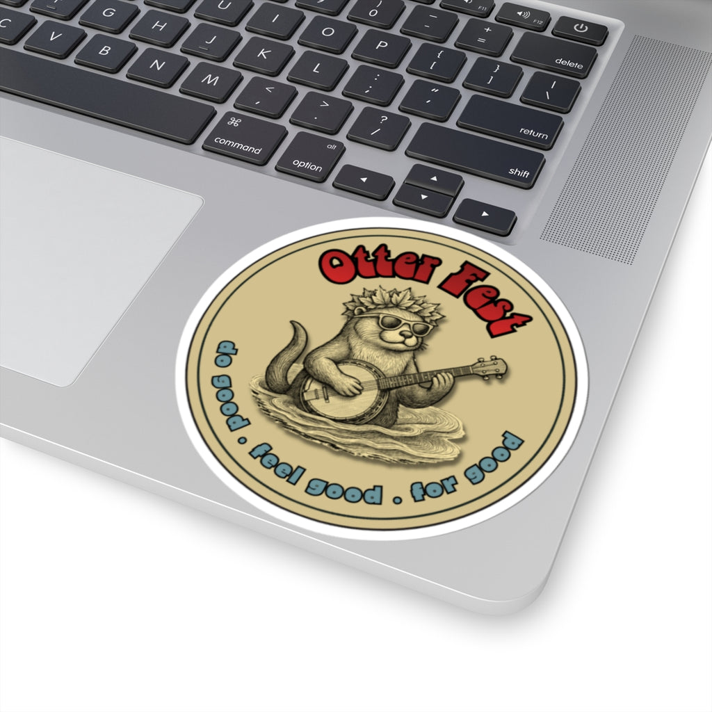 Khaki Banjo Sticker - Otter Fest BCH Sticker Collection!