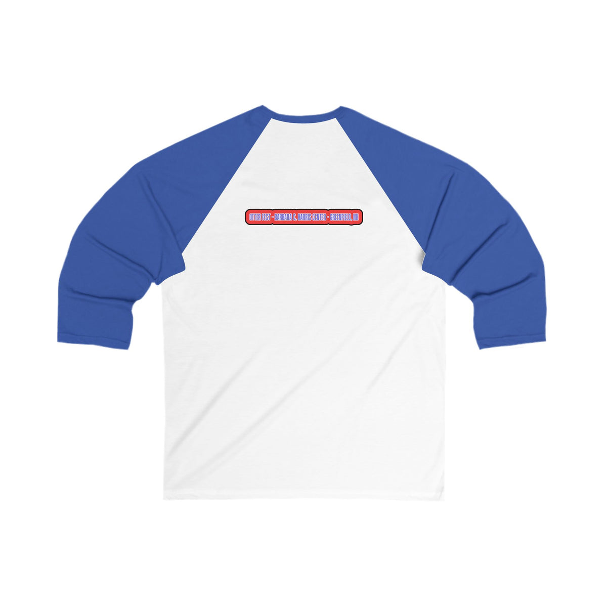 Otter Fest Retro Sunset Stripes Clem takes the Mic Logo Baseball Tee | Otter Fest
