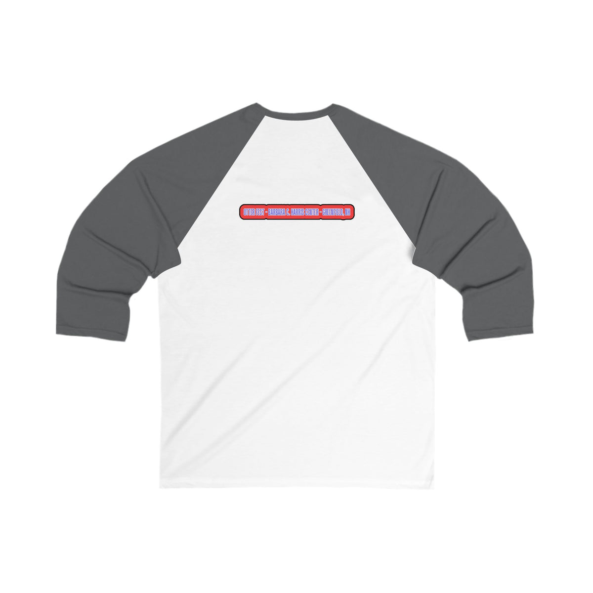 Otter Fest Retro Sunset Stripes Clem takes the Mic Logo Baseball Tee | Otter Fest