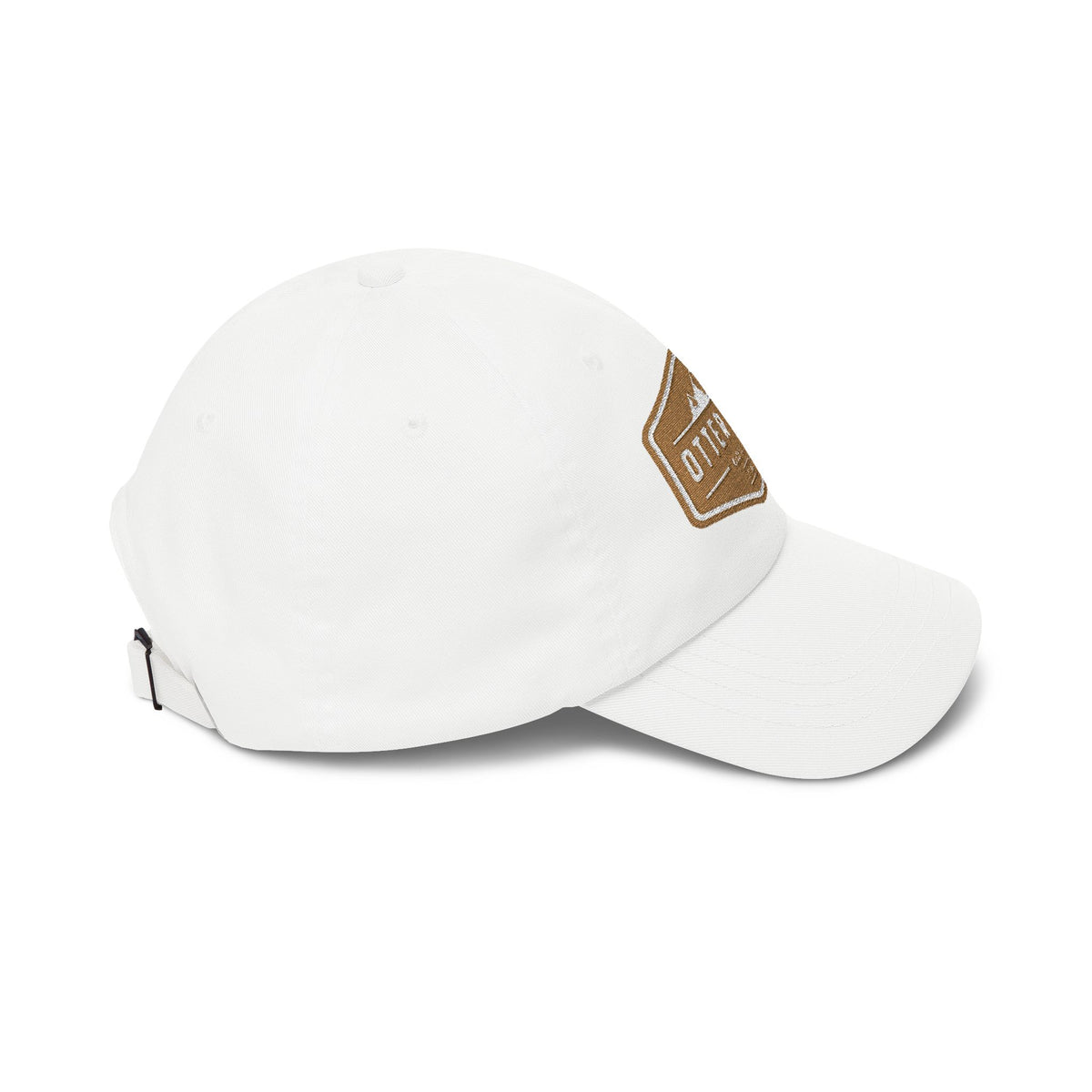 Otter Fest  Golden Mountain Badge Classic Dad Cap | outdoor logo hat