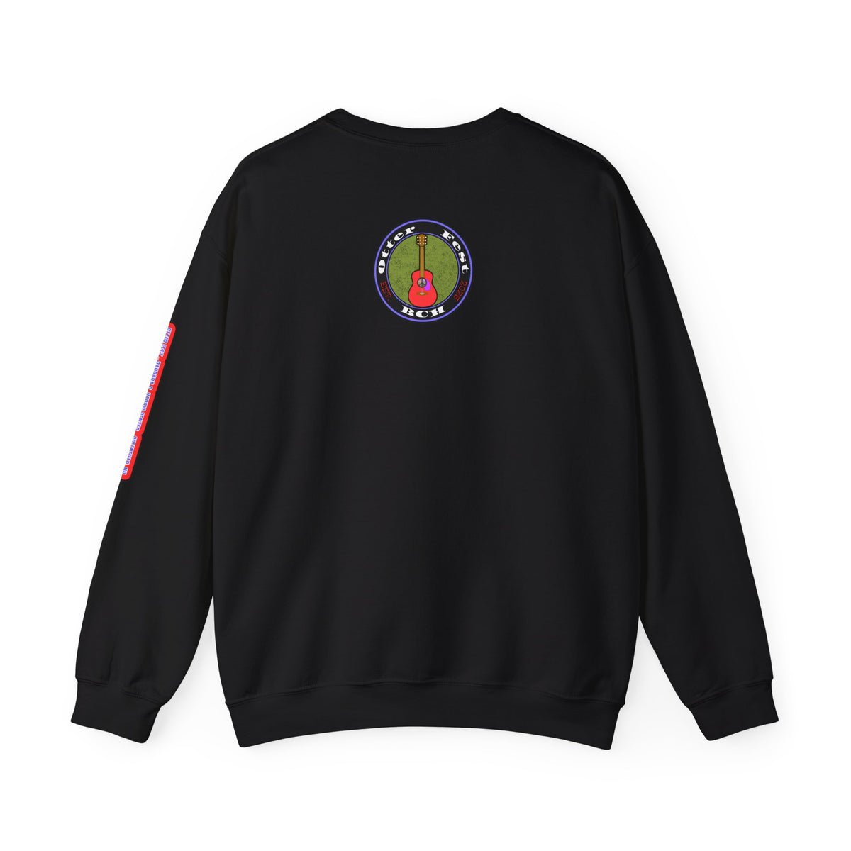 Acoustic Guitar Circle Logo Sweatshirt | Retro Folk Music Graphic
