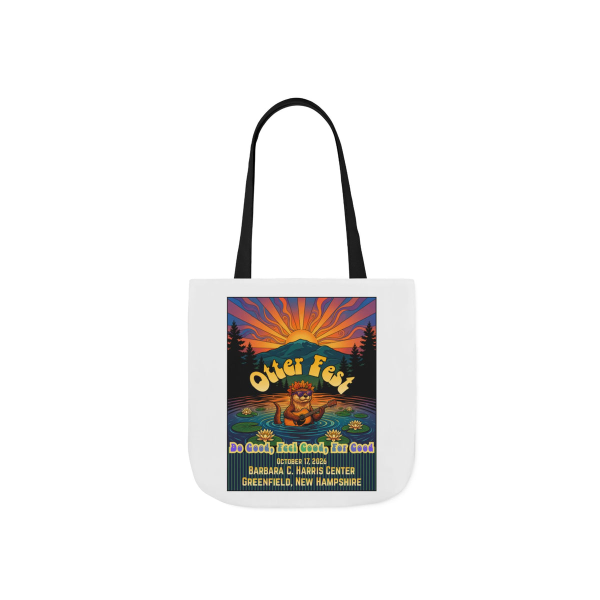 OTTER FEST Two sided print Poly-Canvas Tote Bag