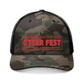 Otter Fest Red Stamp Camouflage Trucker Hat | Embroidered Mesh Cap
