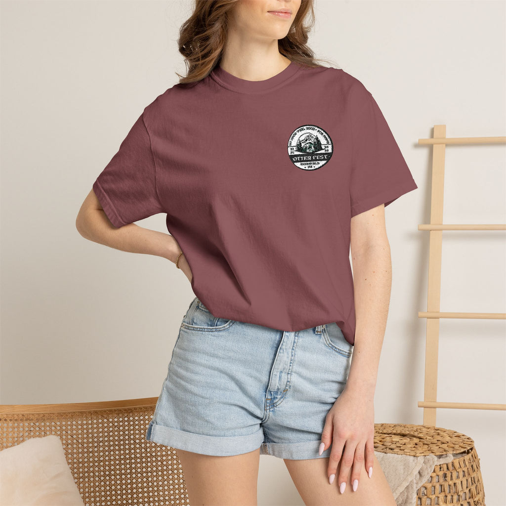 Otter Fest BCH Mountain Lake T-Shirt | Minimal Outdoor Emblem