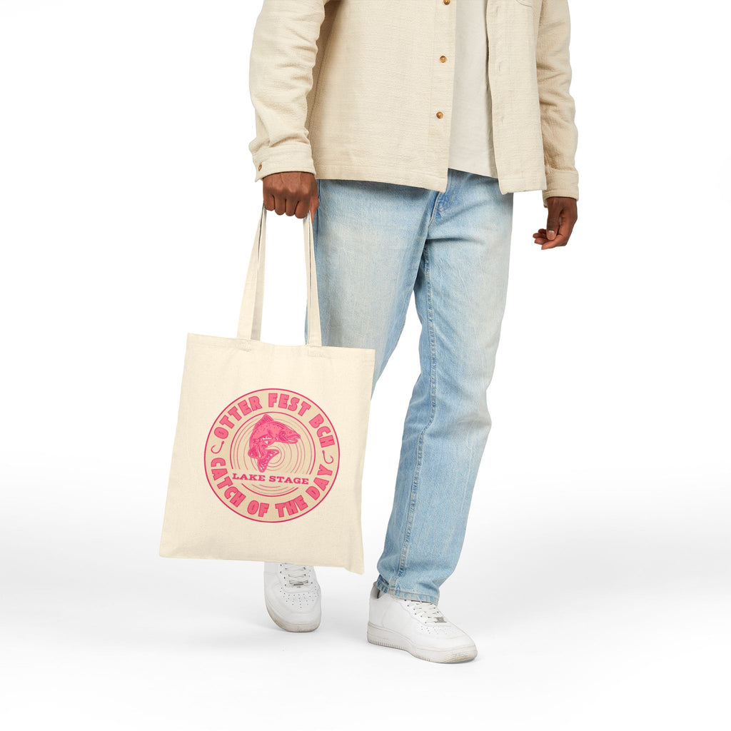 Otter Fest Lake Stage Catch of The Day Tote Bag | Breast Cancer Awareness Month