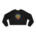 Otter Fest Acoustic Guitar Rose Patch circle design Cropped Pullover | Guitar music motif