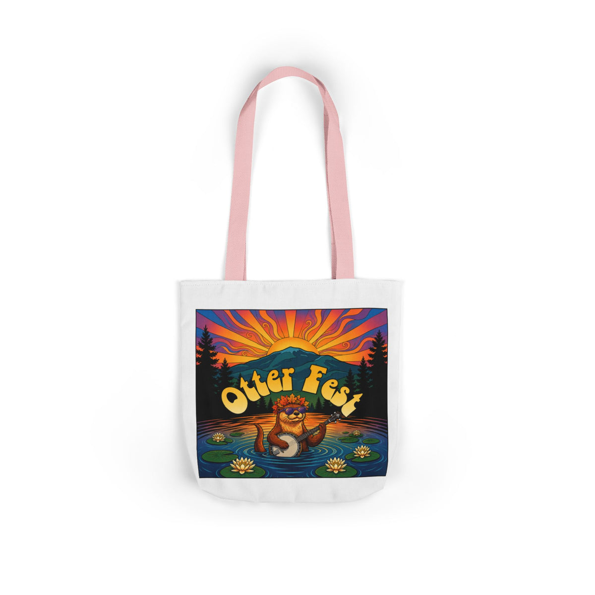 OTTER FEST Two sided print Poly-Canvas Tote Bag