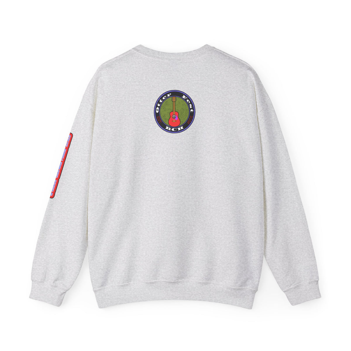 Acoustic Guitar Circle Logo Sweatshirt | Retro Folk Music Graphic