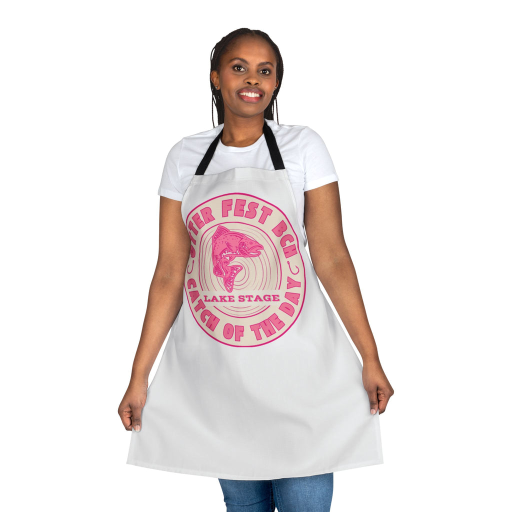 Otter Fest Catch of The Day Logo Apron | Breast Cancer Awareness Month