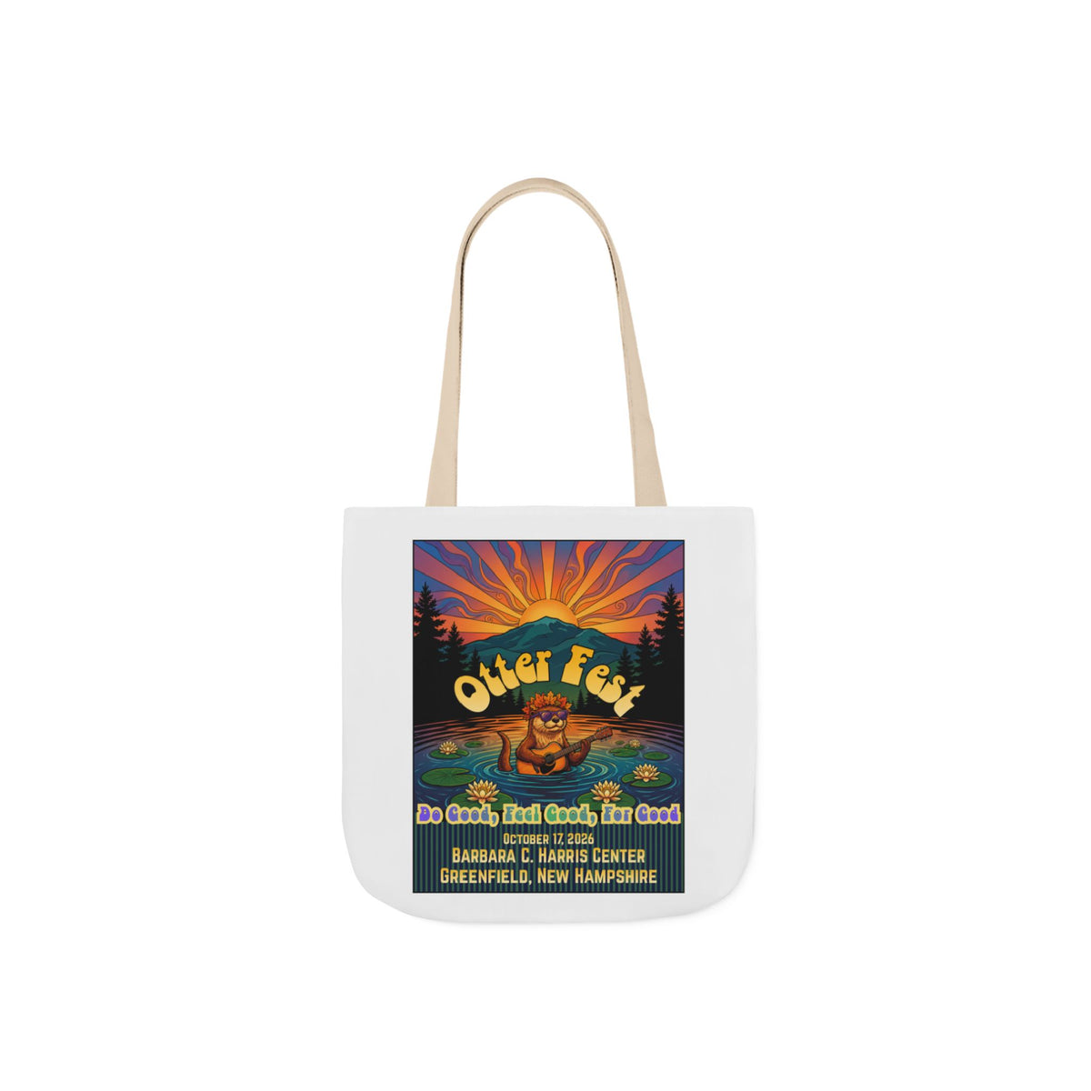 OTTER FEST Two sided print Poly-Canvas Tote Bag
