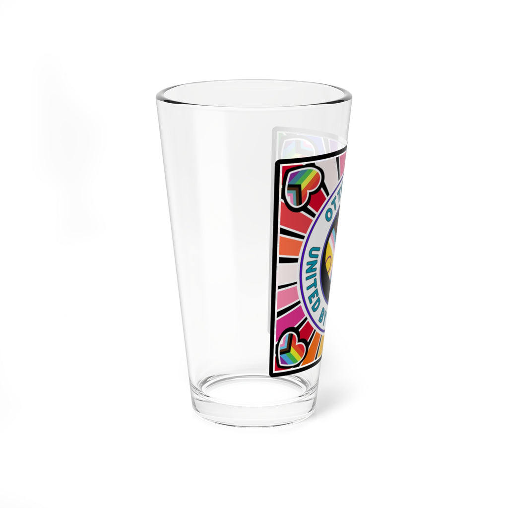 Otter Fest Pride Logo Mixing Glass | 16oz Pint Glass