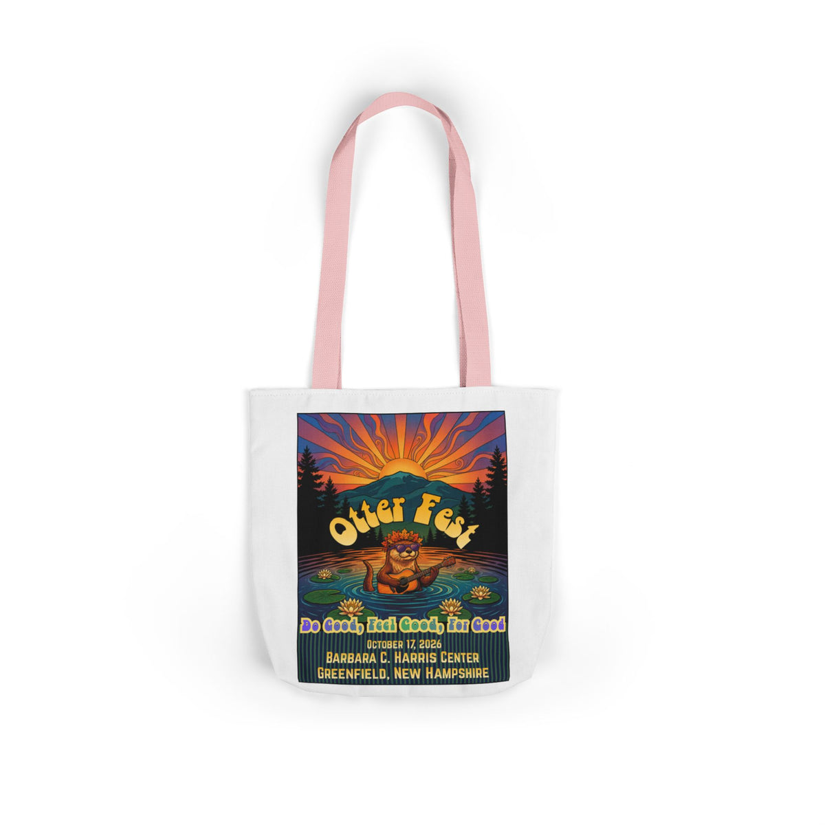 OTTER FEST Two sided print Poly-Canvas Tote Bag
