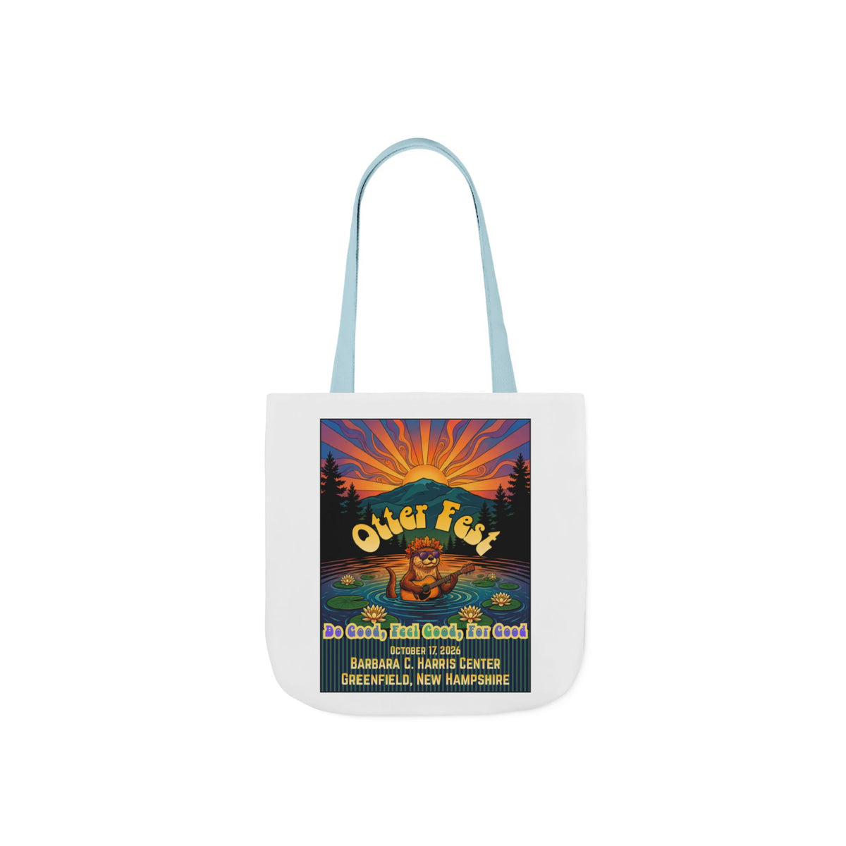 OTTER FEST Two sided print Poly-Canvas Tote Bag
