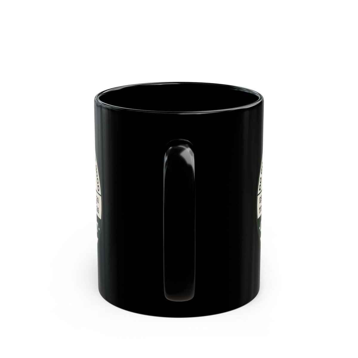 Otter Fest Badge Black Mug | 11oz 15oz, Outdoor Camping Logo