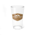 Tan Otter Fest mountain badge Mixing Glass | 16oz pint glass