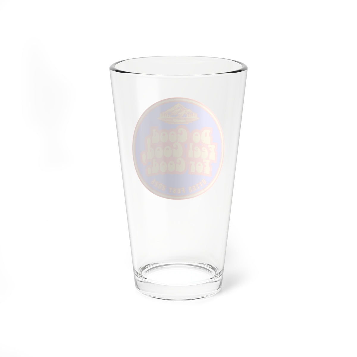 Purple & Orange Otter Fest Do Good, Feel Good, For Good Mixing Glass | 16oz Cocktail Mixing Glass