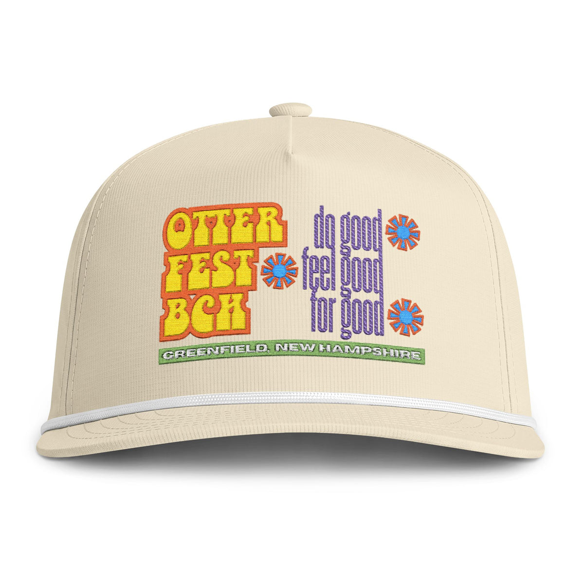 Copy of Retro Floral 'Other Fest Bach' Rope Cap | Vintage Flower Patch Hat