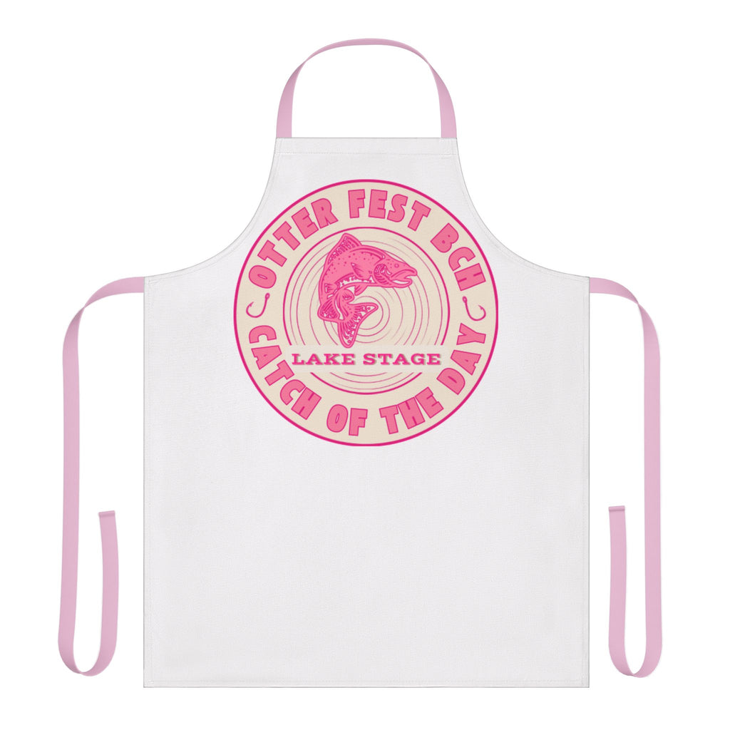 Otter Fest Catch of The Day Logo Apron | Breast Cancer Awareness Month