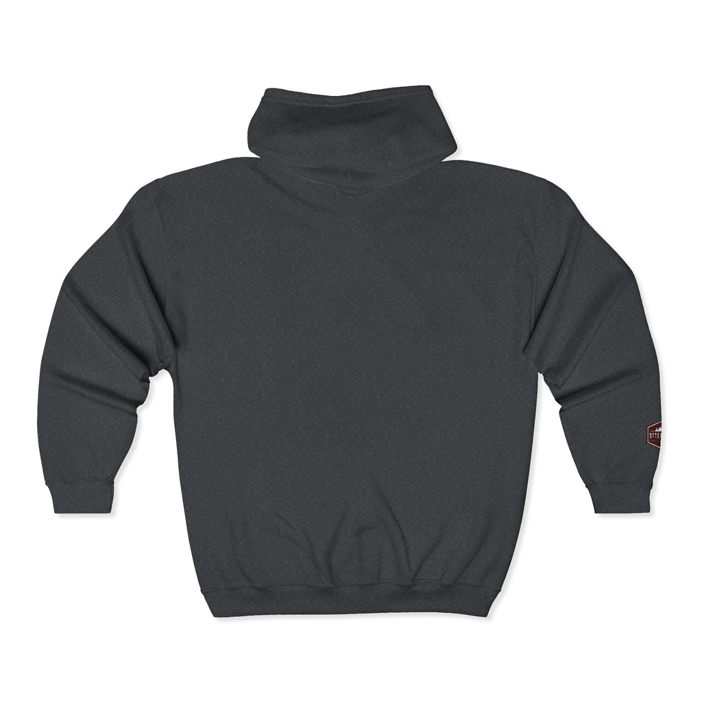 Otter Fest Shield Logo Zip Hoodie | White Full-Zip Sweatshirt
