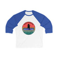 Otter Fest Retro Sunset Stripes Clem takes the Mic Logo Baseball Tee | Otter Fest