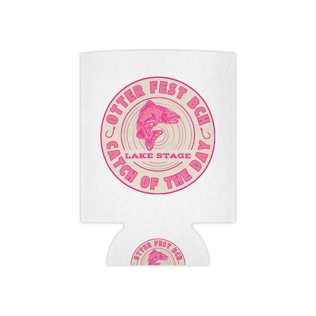 Otter Fest Catch of the Day Logo Can Cooler | Breast Cancer Awareness Month