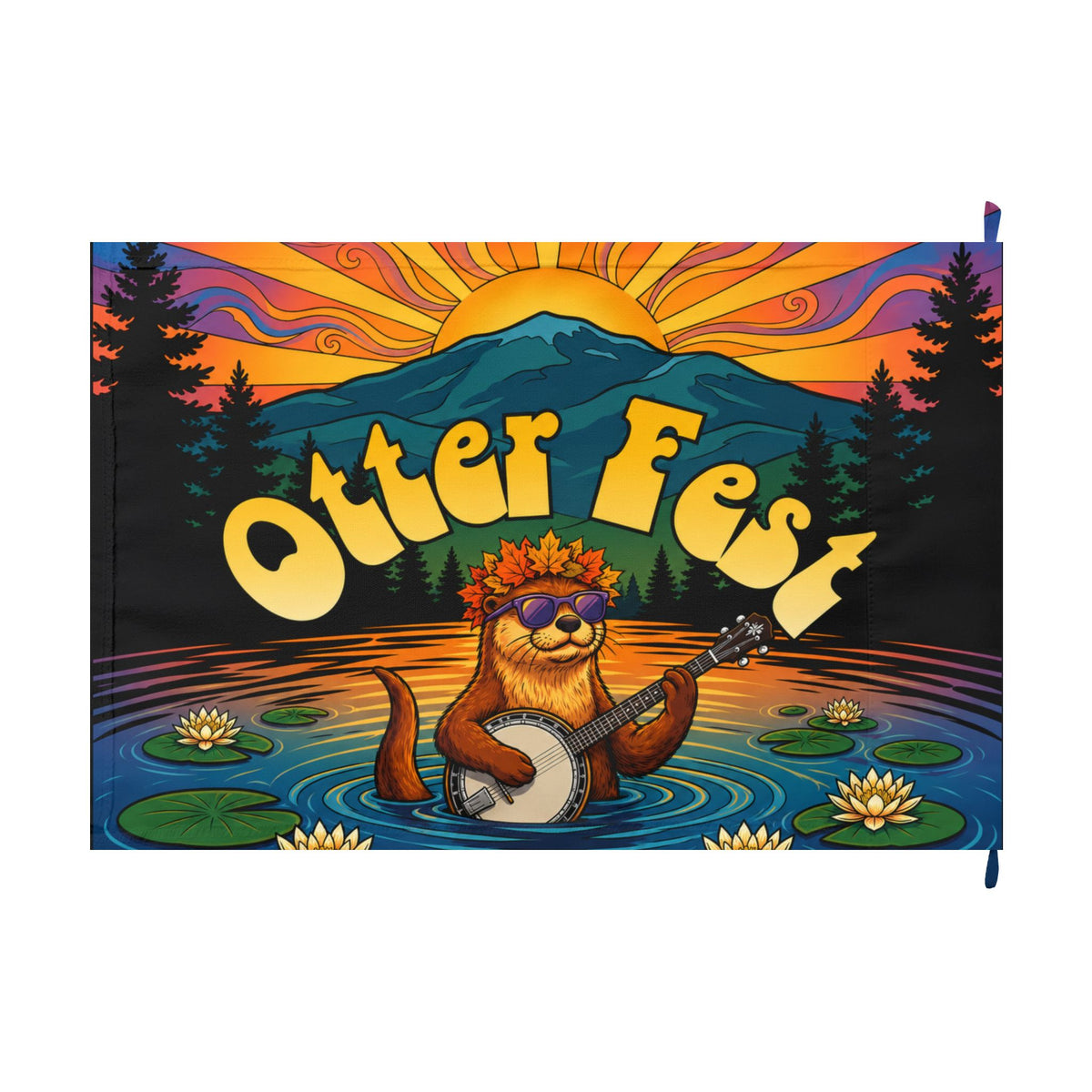 Otter Fest Double-Sided Flag |