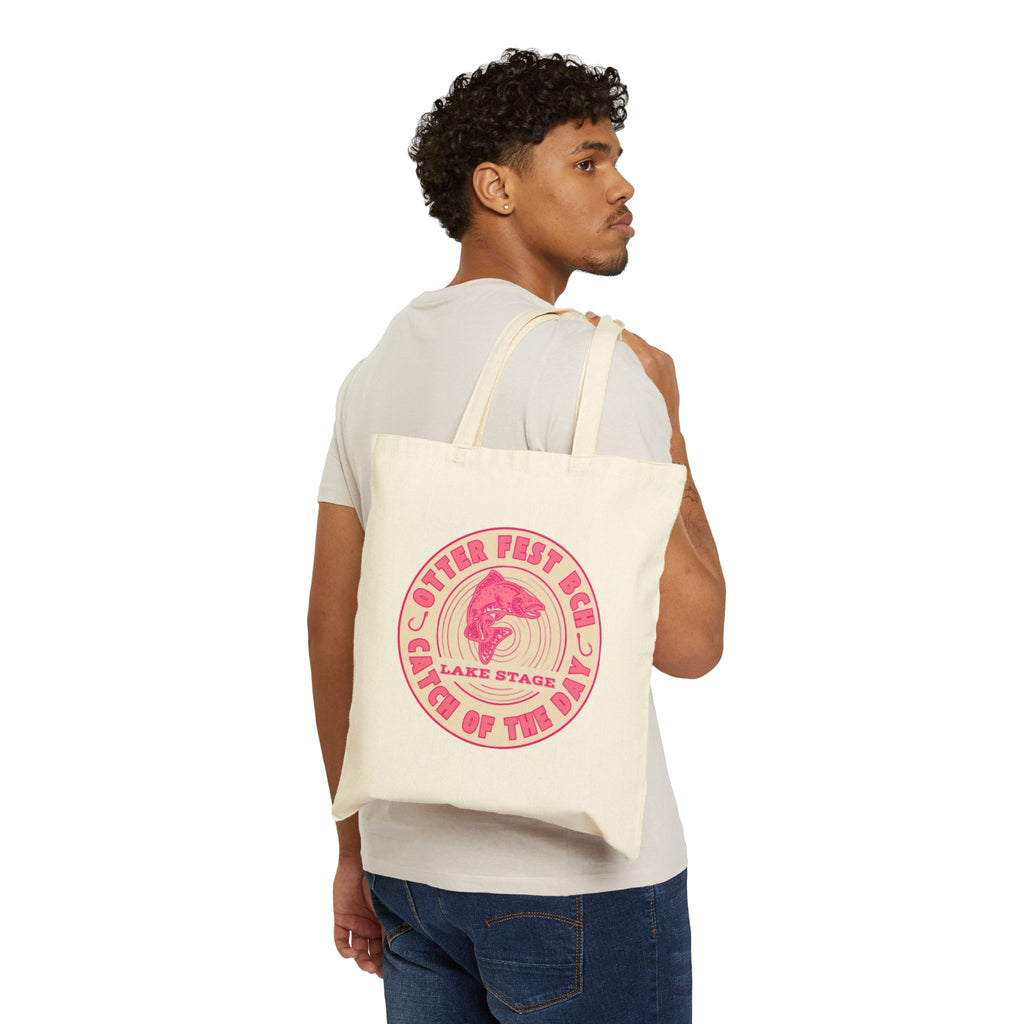 Otter Fest Lake Stage Catch of The Day Tote Bag | Breast Cancer Awareness Month